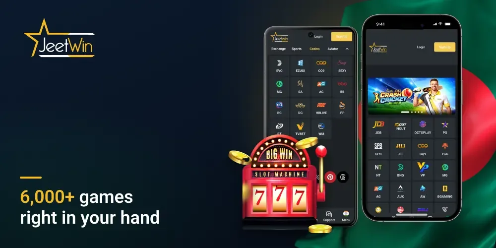 Big collection casino games in Jeetwin mobile app