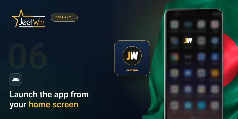 Launch the Jeetwin mobile app on Android device