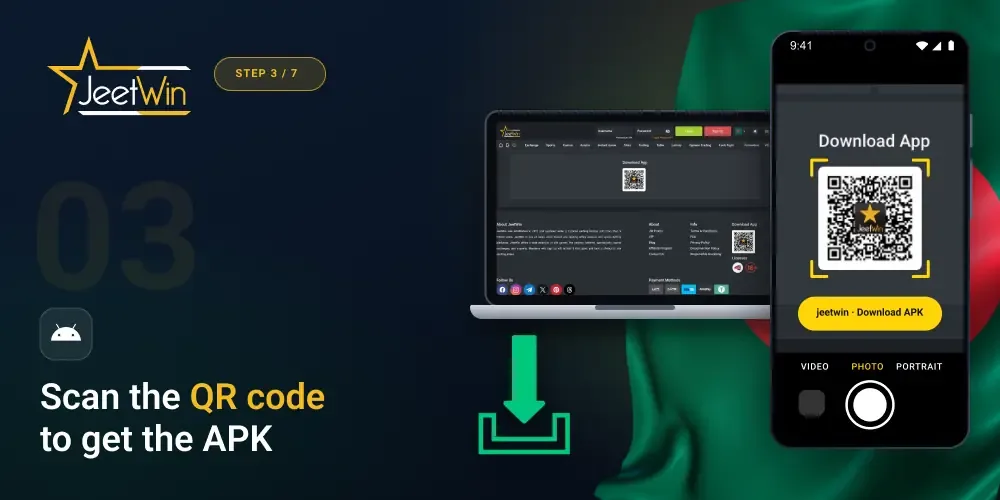 Scan QR Code and get the Jeetwin APK file