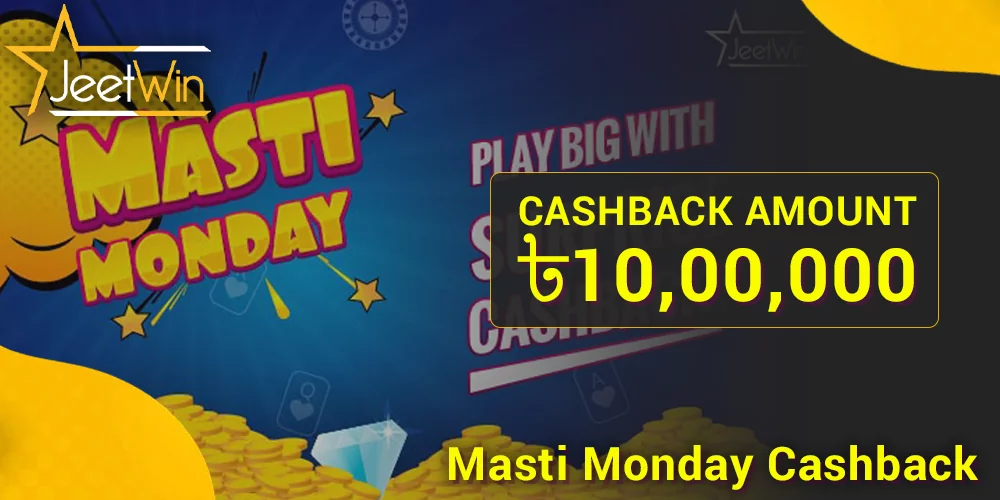 Masti Monday Cashback at JeetWin casino