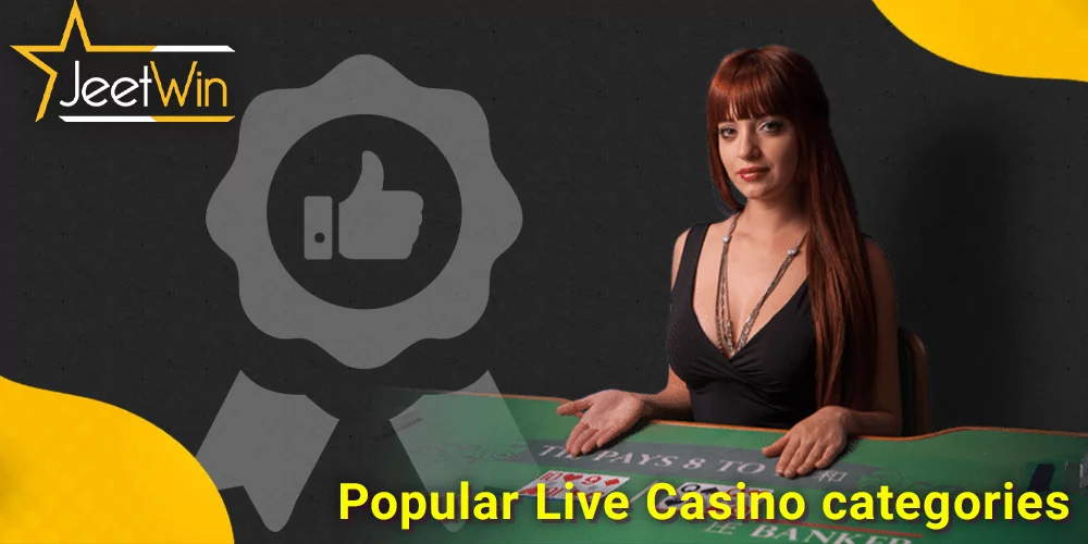 Most popular JeetWin live casino categories for Bangladesh players