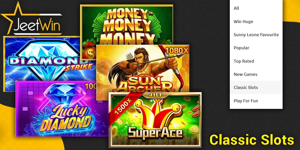 Classic Slots subcategory at JeetWin