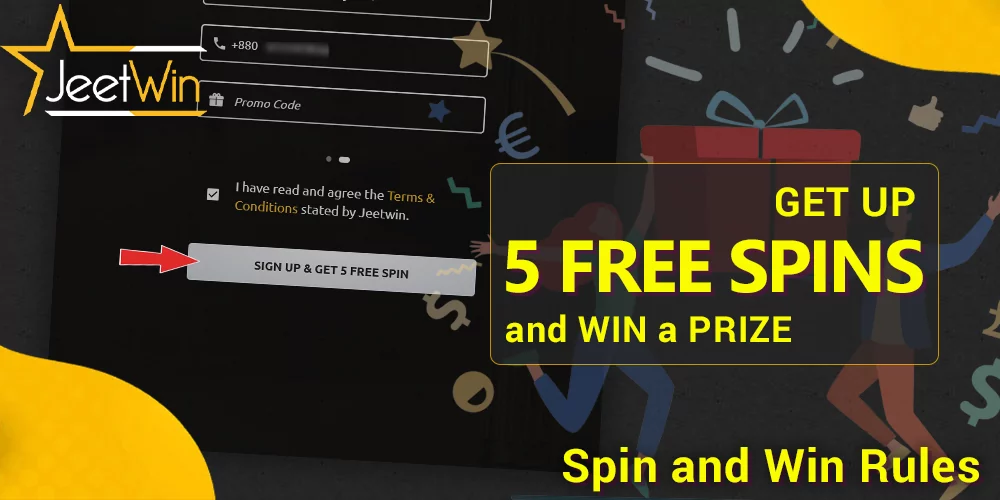 Spin and Win bonus rules at JeetWin casino