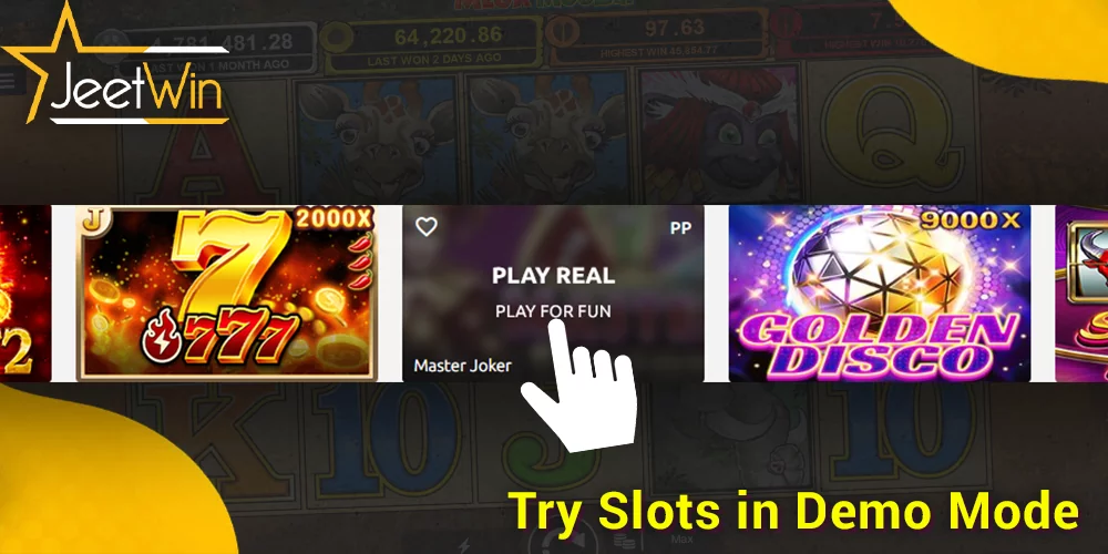Play JeetWin slots in demo mode