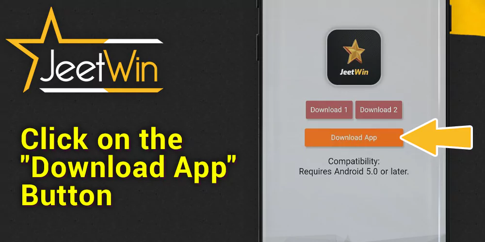 Download button of JeetWin app for Android