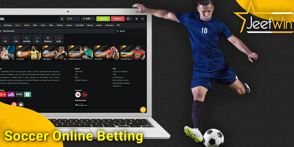 start betting on soccer at JeetWin bookie