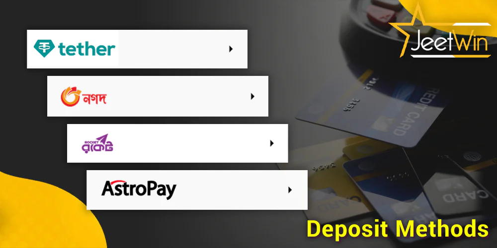 Deposit Methods at JeetWin for Bangladesh players